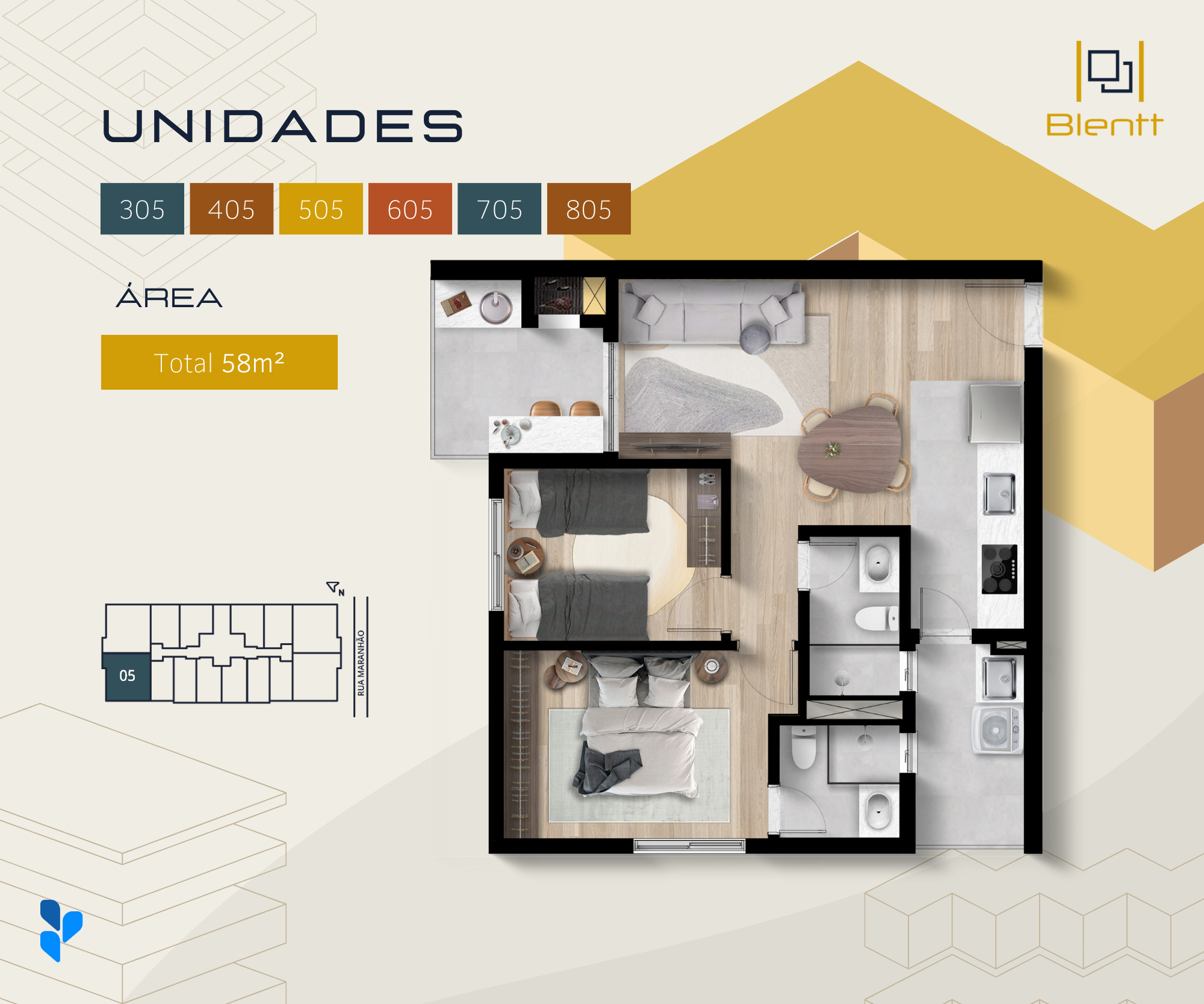 Imagem Apartamento com 2 Quartos à Venda, 58 m²em Portão - Curitiba