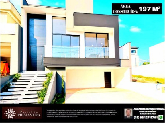 Casa de Condomínio com 3 Quartos à Venda, 197 m² em Jardim Portal da Primavera - Sorocaba