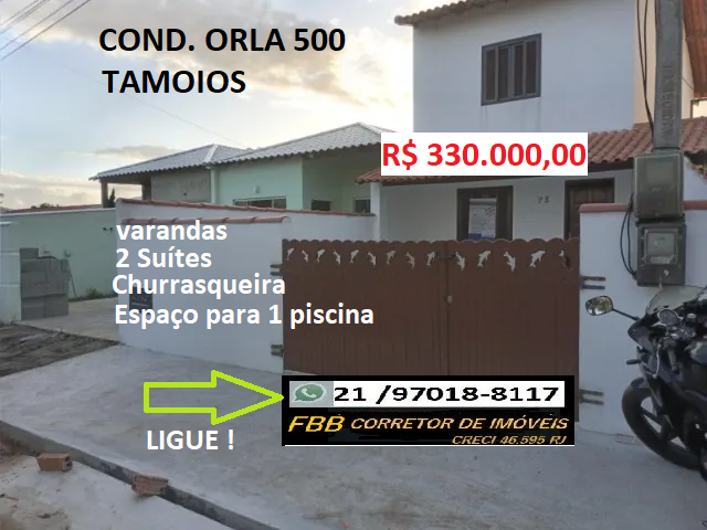 Imagem Casa de Condomínio com 2 Quartos à Venda, 180 m² em Orla 500 (Tamoios) - Cabo Frio