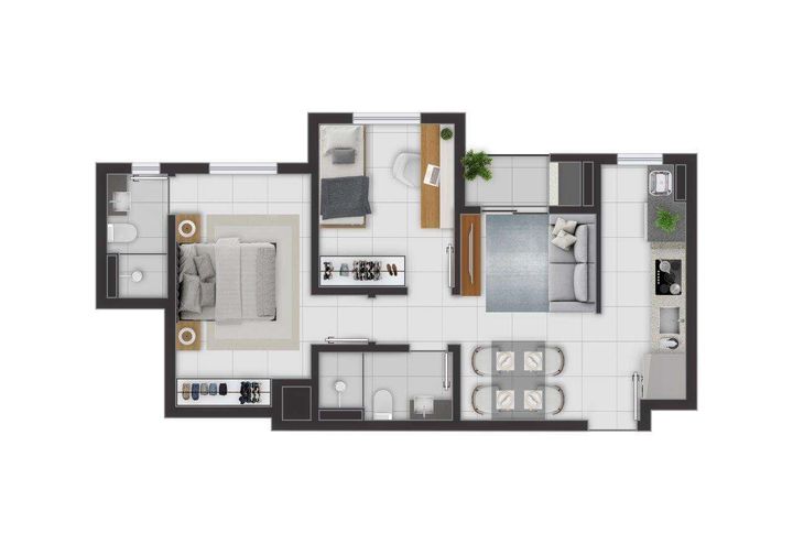 Apartamento com 2 Quartos à Venda, 52 m² em Fazendinha&nbsp; - Curitiba