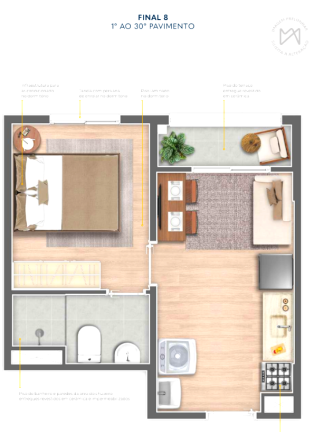 Imagem Studio com 1 Quarto à Venda, 20 m² em Santo Amaro - São Paulo