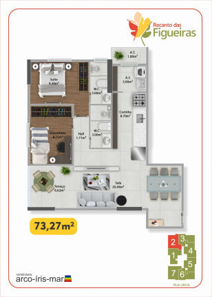 Imagem Apartamento com 2 Quartos à Venda, 71 m²em Guilhermina - Praia Grande