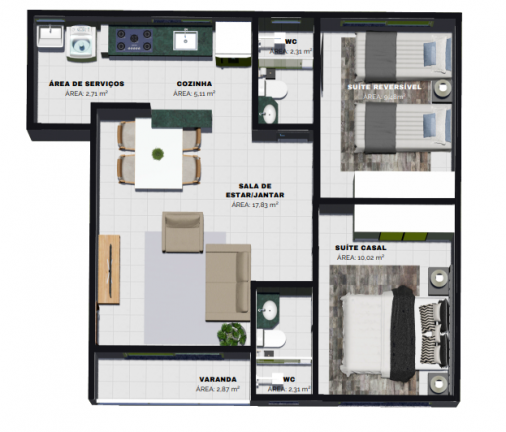 Imagem Apartamento com 2 Quartos à Venda, 72 m² em Jardim Cearense - Fortaleza Imagem Apartamento com 2 Quartos à Venda, 72 m² em Jardim Cearense - Fortaleza