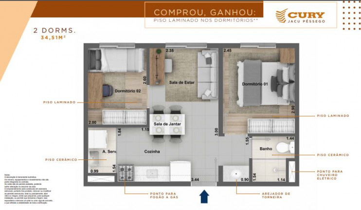 Imagem Apartamento com 2 Quartos à Venda, 42 m² em Vila Norma - São Paulo