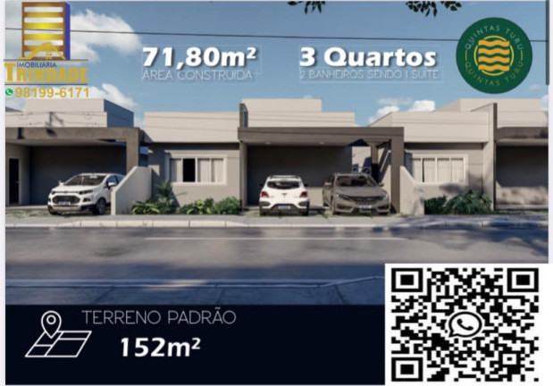 Imagem Casa de Condomínio com 3 Quartos à Venda, 152 m² em Turu - São Luís