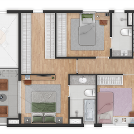 Imagem Apartamento com 3 Quartos à Venda, 91 m² em Jardim das Acácias - São Paulo