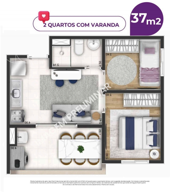 Imagem Apartamento com 2 Quartos à Venda, 34 m² em Vila Zelina - São Paulo