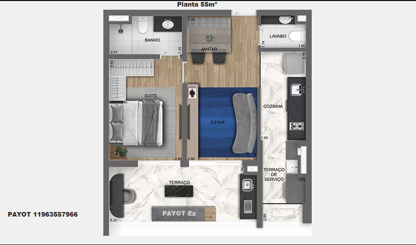 Imagem Studio com 1 Quarto à Venda, 56 m² em Indianópolis - São Paulo