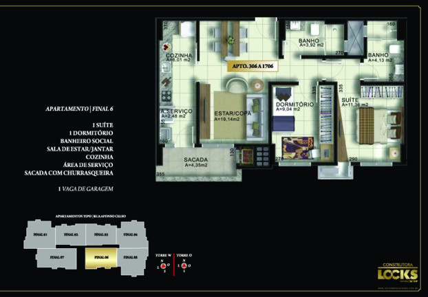 Imagem Apartamento com 3 Quartos à Venda, 133 m² em Centro - Criciúma