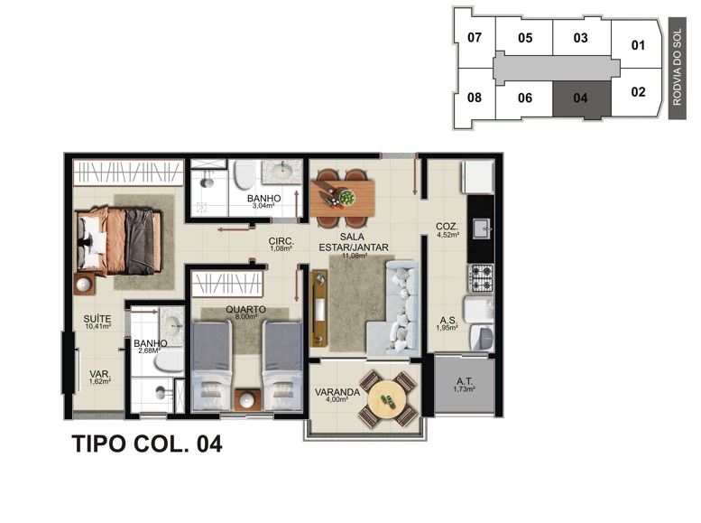 Imagem Apartamento com 2 Quartos à Venda, 65 m² em Praia de Itaparica - Vila Velha Imagem Apartamento com 2 Quartos à Venda, 65 m² em Praia de Itaparica - Vila Velha