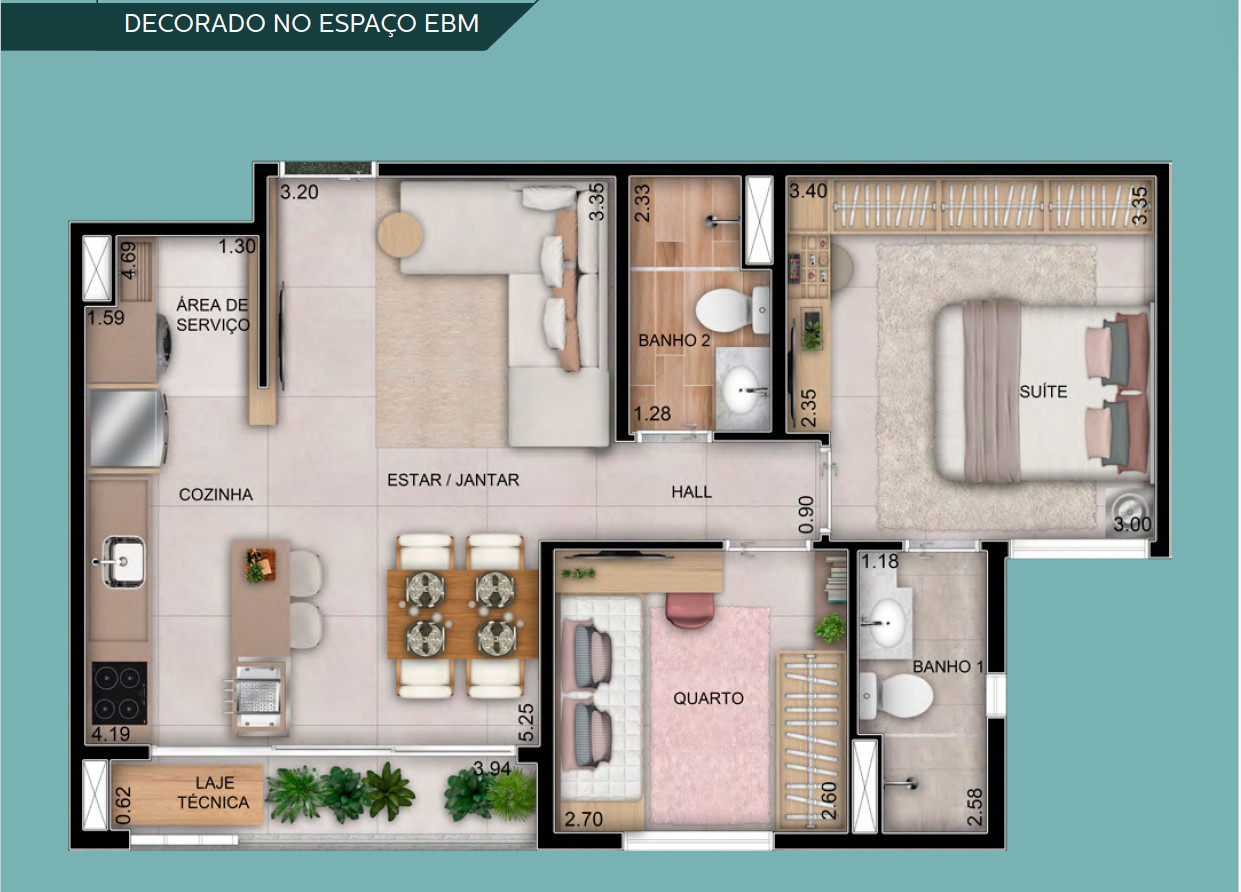 Imagem Apartamento com 2 Quartos à Venda, 59 m² em Setor Bueno - Goiânia
