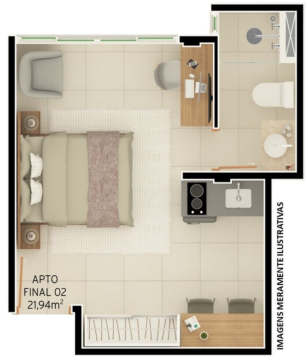 Imagem Loft com 1 Quarto à Venda, 19 m²em Intermares - Cabedelo Imagem Loft com 1 Quarto à Venda, 19 m²em Intermares - Cabedelo