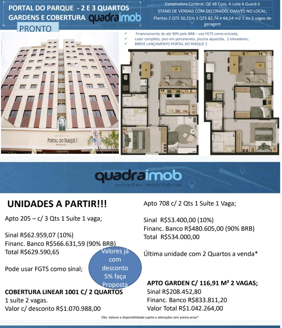 Imagem Apartamento com 1 Quarto à Venda, 30 m²em Sul (Águas Claras) - Brasília