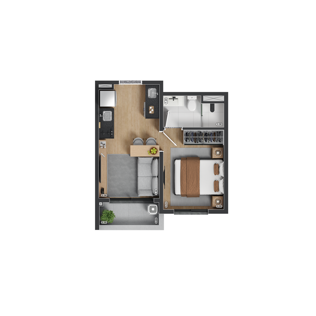 Imagem Apartamento com 1 Quarto à Venda, 27 m² em Santo Amaro - São Paulo