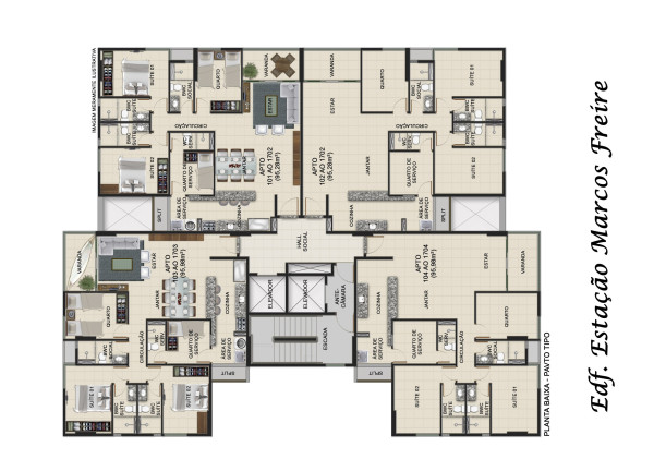 Imagem Apartamento com 4 Quartos à Venda, 95 m² em Casa Caiada - Olinda Imagem Apartamento com 4 Quartos à Venda, 95 m² em Casa Caiada - Olinda