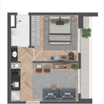 Imagem Apartamento com 1 Quarto à Venda, 27 m² em Jardim das Acácias - São Paulo