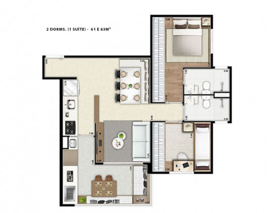 Imagem Apartamento com 2 Quartos à Venda, 63 m² em Vila Santa Catarina - São Paulo Imagem Apartamento com 2 Quartos à Venda, 63 m² em Vila Santa Catarina - São Paulo