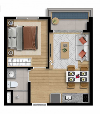 Imagem Apartamento com 1 Quarto à Venda, 29 m²em São Judas - São Paulo