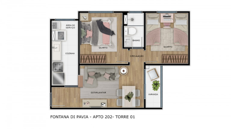 Imagem Apartamento com 2 Quartos à Venda, 47 m² em Cambeba - Fortaleza