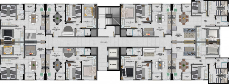 Imagem Apartamento com 2 Quartos à Venda, 53 m² em Santa Augusta - Criciúma Imagem Apartamento com 2 Quartos à Venda, 53 m² em Santa Augusta - Criciúma