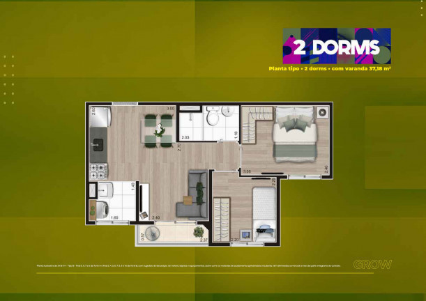 Imagem Apartamento com 2 Quartos à Venda, 39 m² em Jardim Adutora - São Paulo