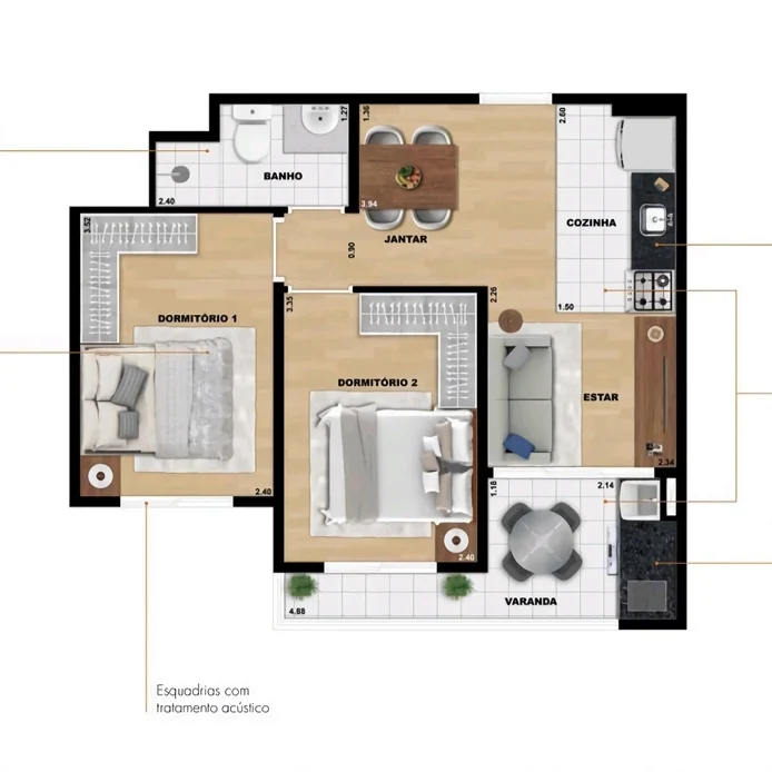Apartamento com 1 Quarto à Venda, 33 m²em Jardim das Flores - Osasco