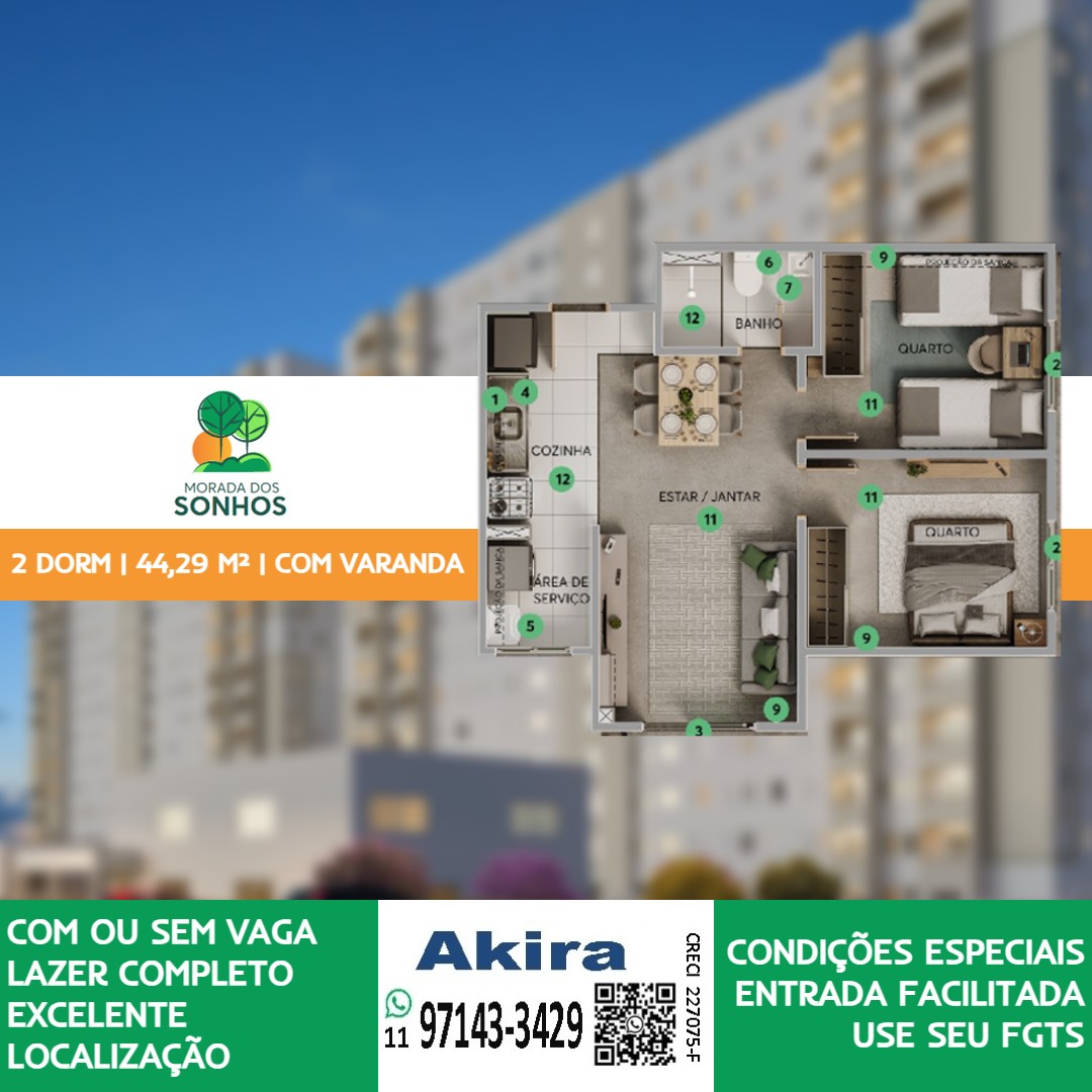 Imagem Apartamento com 2 Quartos à Venda, 42 m²em Botujuru - Mogi das Cruzes