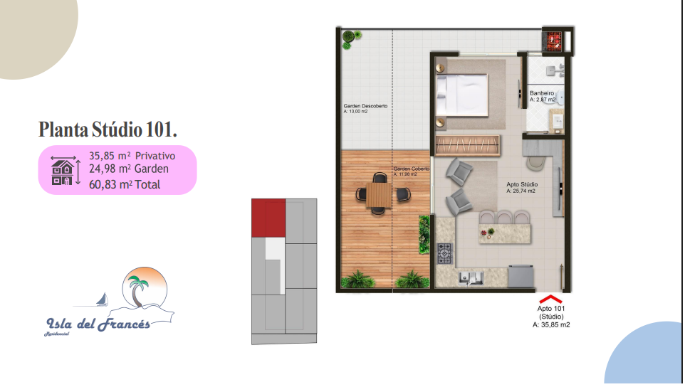 Imagem Studio com 1 Quarto à Venda, 25 m² em Canasvieiras - Florianópolis