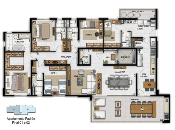 Imagem Apartamento com 3 Quartos à Venda, 125 m² em Joana D'Arc - Nova Iguaçu
