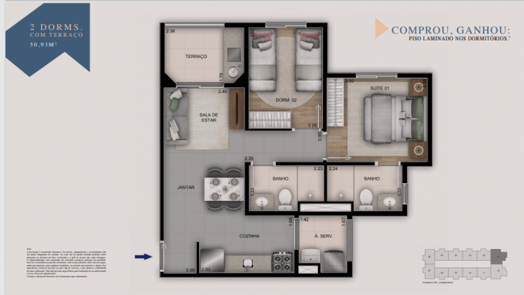 Imagem Apartamento com 2 Quartos à Venda, 51 m² em Vila Isa - São Paulo
