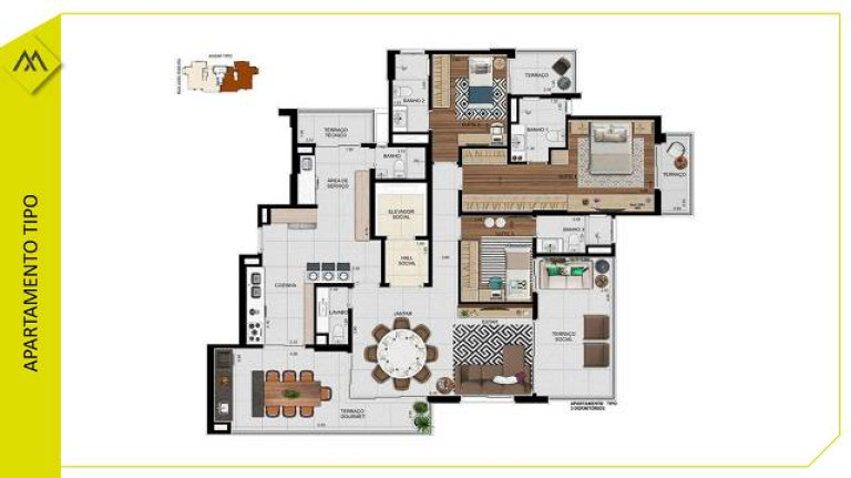Imagem Apartamento com 3 Quartos à Venda, 161 m² em Campestre - Santo André