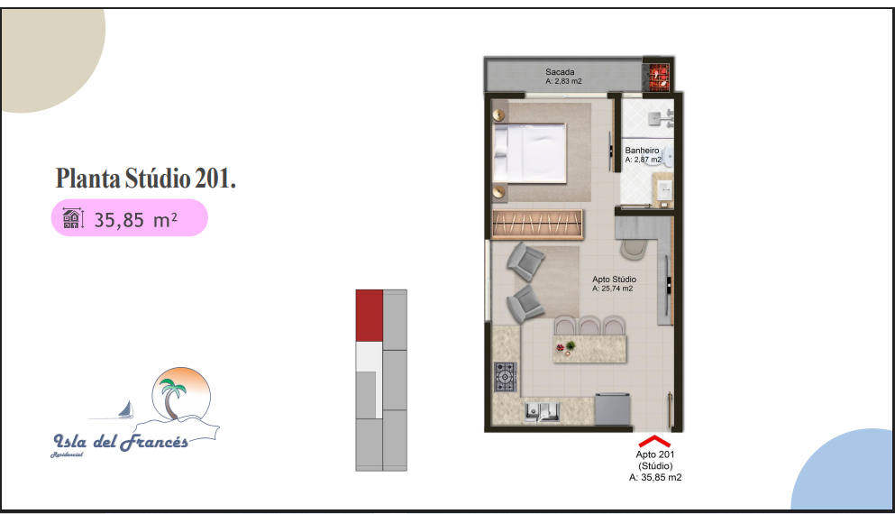 Imagem Studio com 1 Quarto à Venda, 25 m² em Canasvieiras - Florianópolis