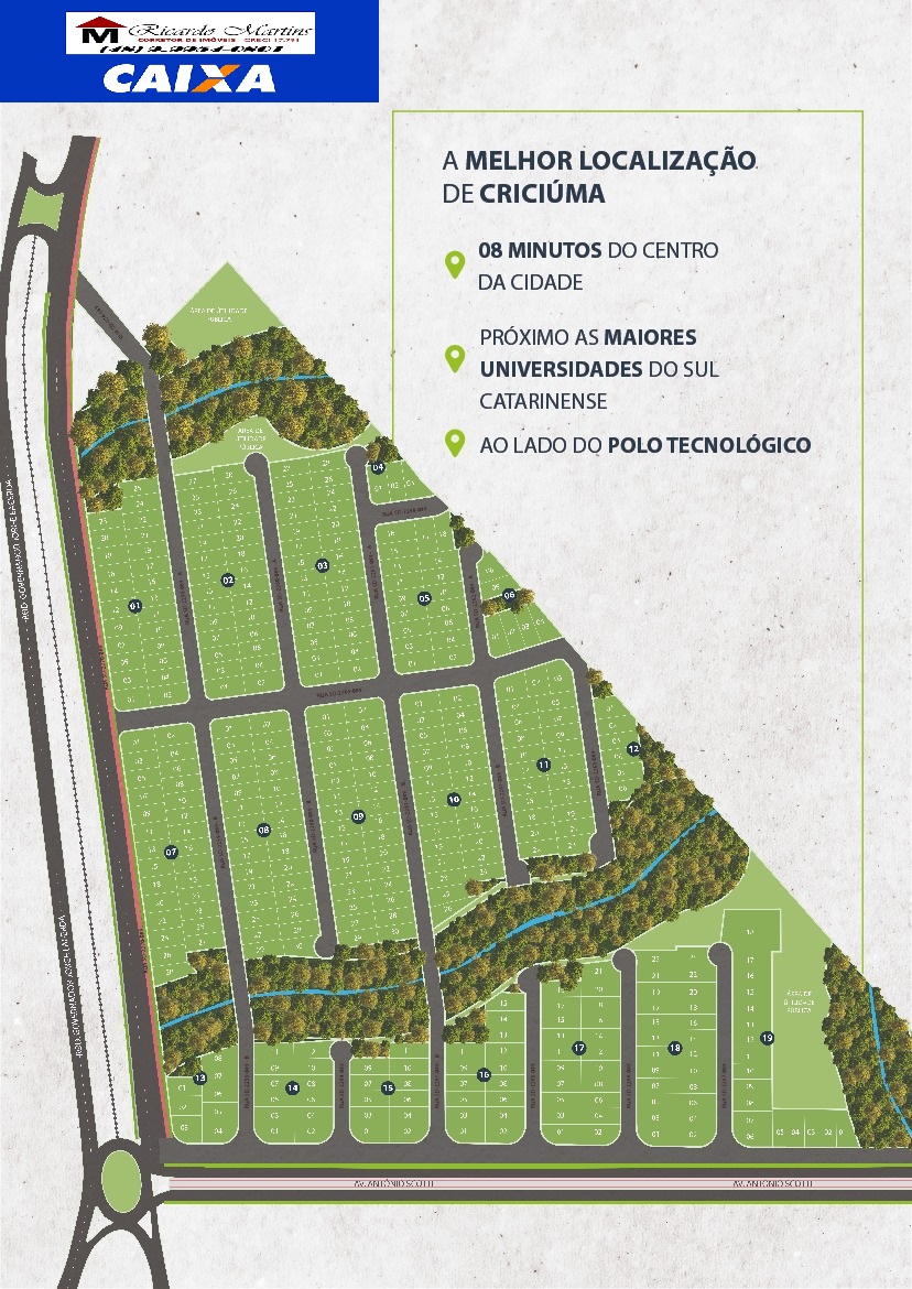 Imagem Terreno à Venda, 360 m²em Universitário - Criciúma Imagem Terreno à Venda, 360 m²em Universitário - Criciúma