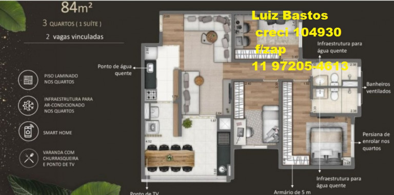Imagem Apartamento com 3 Quartos à Venda, 84 m² em Parque São Jorge - São Paulo