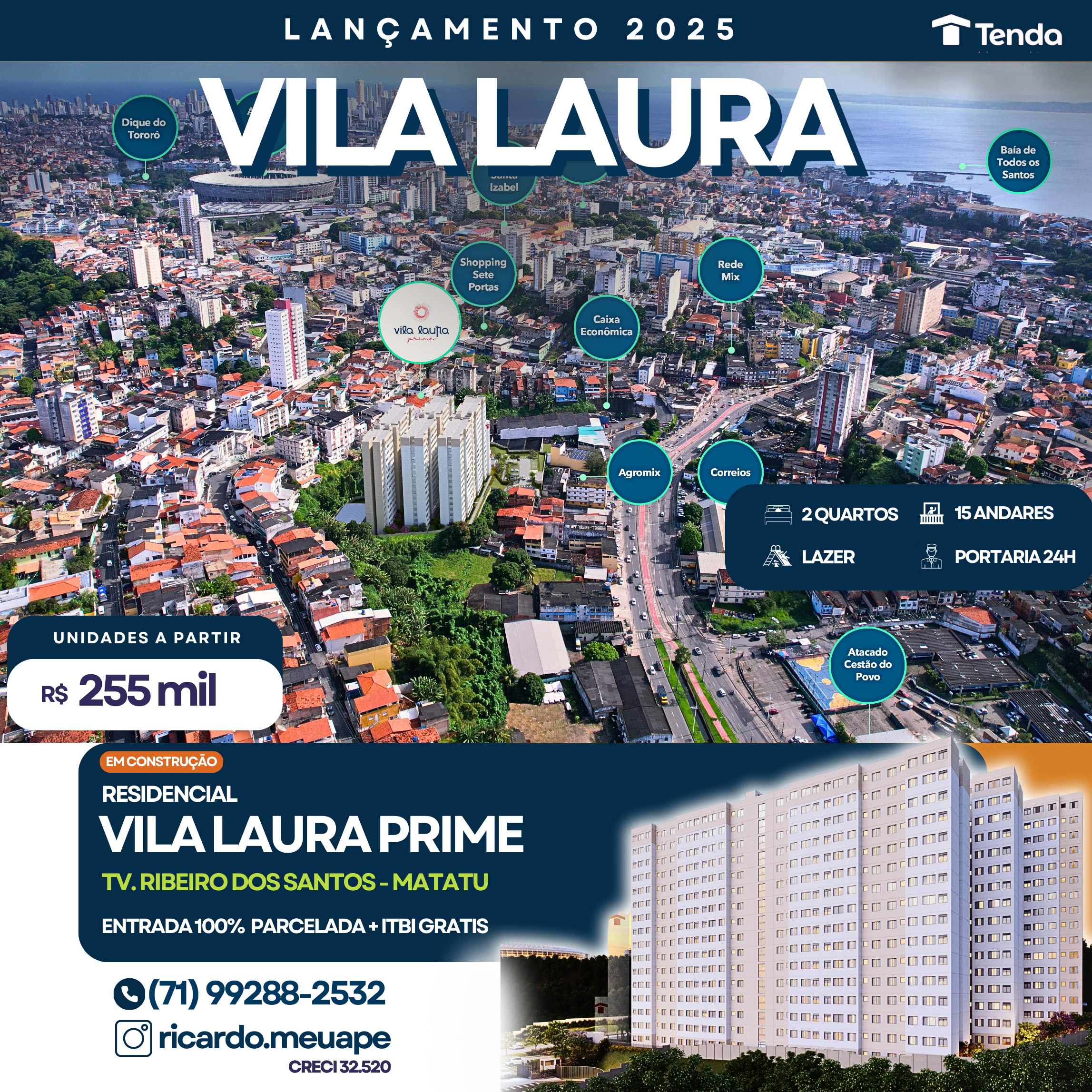 Apartamento com 2 Quartos à Venda, 38.700 m² em Barbalho - Salvador
