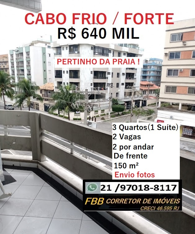 Imagem Apartamento com 3 Quartos à Venda, 150 m²em Centro - Cabo Frio Imagem Apartamento com 3 Quartos à Venda, 150 m²em Centro - Cabo Frio