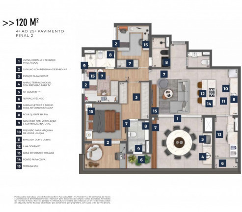 Imagem Apartamento com 3 Quartos à Venda, 120 m² em Santo Amaro - São Paulo