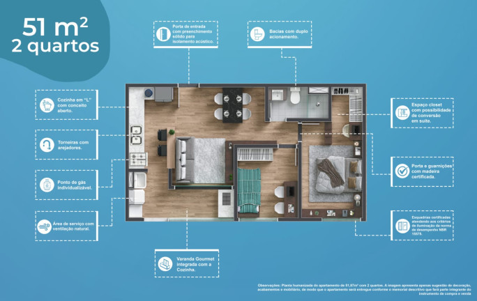 Imagem Apartamento com 2 Quartos à Venda,  em Janga - Paulista