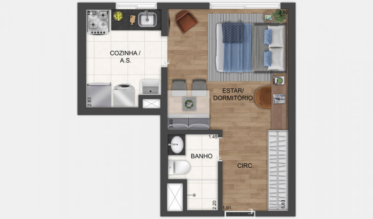 Imagem Apartamento com 1 Quarto à Venda, 27 m² em Vila Dom Pedro I - São Paulo Imagem Apartamento com 1 Quarto à Venda, 27 m² em Vila Dom Pedro I - São Paulo