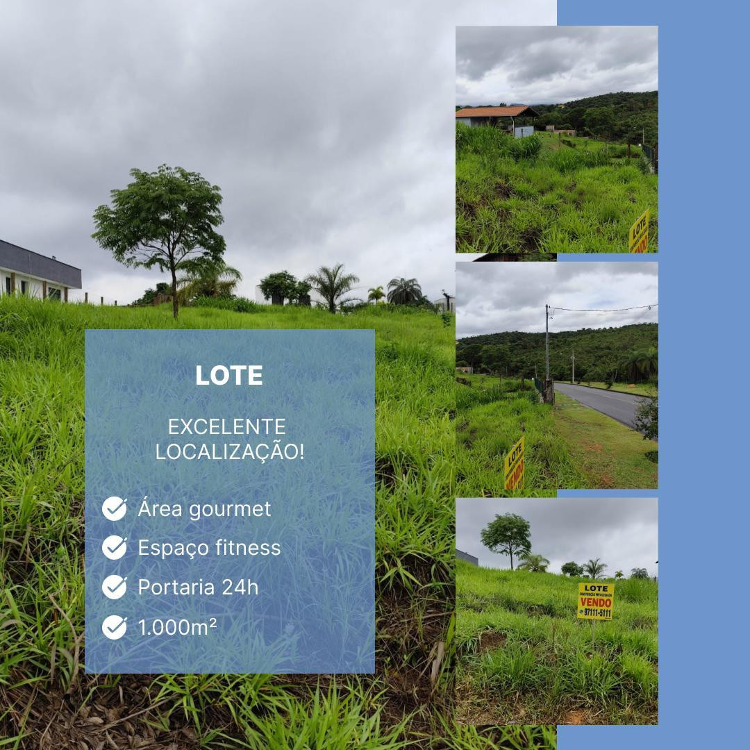 Terreno em Condomínio à Venda, 1.000 m² em Casa Branca - Brumadinho