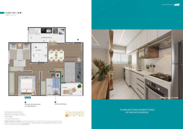 Imagem Apartamento com 3 Quartos à Venda, 54 m² em Canhema - Diadema