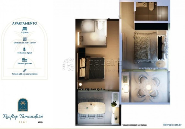 Imagem Apartamento com 1 Quarto à Venda, 34 m² em Tamandaré - Tamandaré Imagem Apartamento com 1 Quarto à Venda, 34 m² em Tamandaré - Tamandaré
