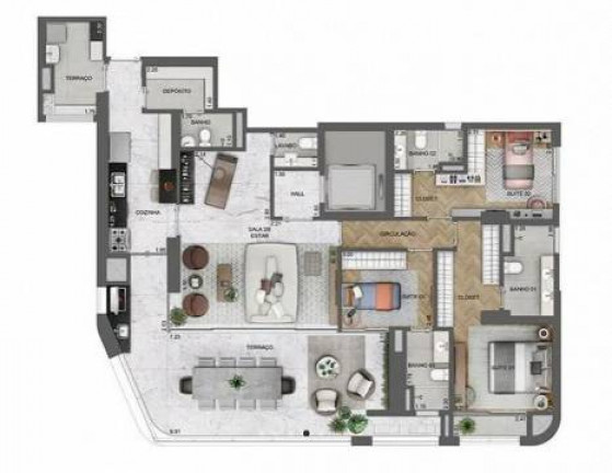 Imagem Apartamento com 3 Quartos à Venda, 134 m² em Chácara Santo Antônio (Zona Sul) - São Paulo Imagem Apartamento com 3 Quartos à Venda, 134 m² em Chácara Santo Antônio (Zona Sul) - São Paulo