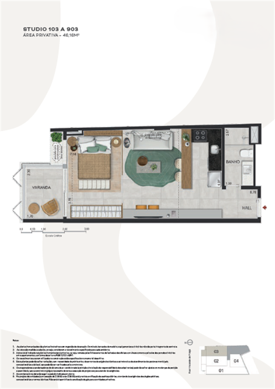 Imagem Studio com 1 Quarto à Venda, 46 m²em Ipanema - Rio de Janeiro