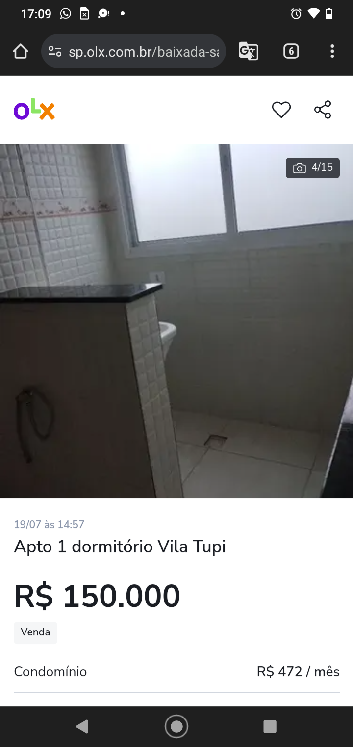 Imagem Apartamento com 1 Quarto à Venda, 39 m²em Tupi - Praia Grande