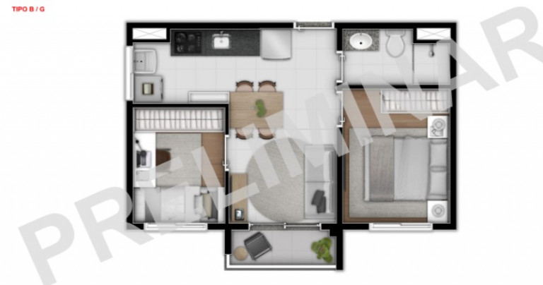 Imagem Apartamento com 2 Quartos à Venda, 37 m²em Vila Olímpia - São Paulo
