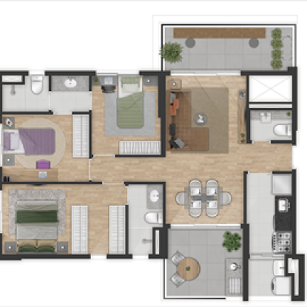 Imagem Apartamento com 3 Quartos à Venda, em Jardim das Acácias - São Paulo Imagem Apartamento com 3 Quartos à Venda, em Jardim das Acácias - São Paulo