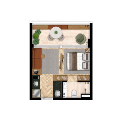 Imagem Apartamento com 1 Quarto à Venda, 35 m² em Butantã - São Paulo