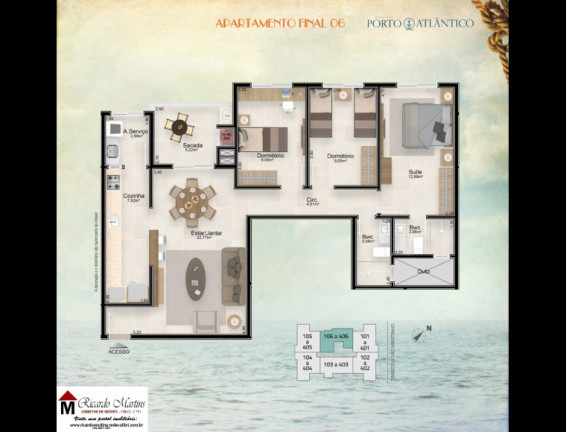 Imagem Apartamento com 3 Quartos à Venda, Locação ou Temporada, 94 m² em Mar Grosso - Laguna Imagem Apartamento com 3 Quartos à Venda, Locação ou Temporada, 94 m² em Mar Grosso - Laguna
