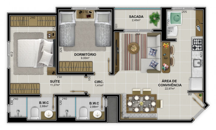 Imagem Apartamento com 3 Quartos à Venda, 86 m² em Próspera - Criciúma Imagem Apartamento com 3 Quartos à Venda, 86 m² em Próspera - Criciúma